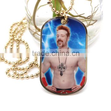 Aluminium printing wholesale engraved dog tag necklace