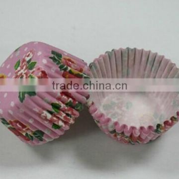 Supplier of Pink Floral Paper Cupcake Liner For Cake Accessory