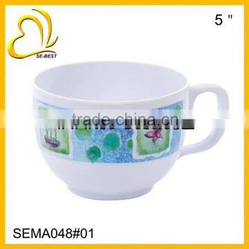 100% white melamine Beaker with handle,melamine mug