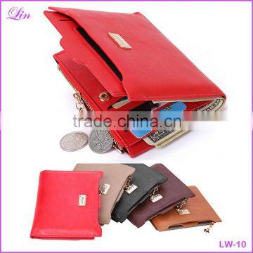 Fashion Zipper PU Leather Coin Card Holders Women Wallet
