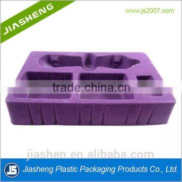 China purple blister packaging Flocking Tray For Bathroom Goods