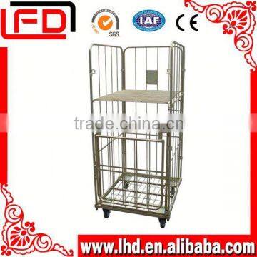 steel roll container dolly with casters