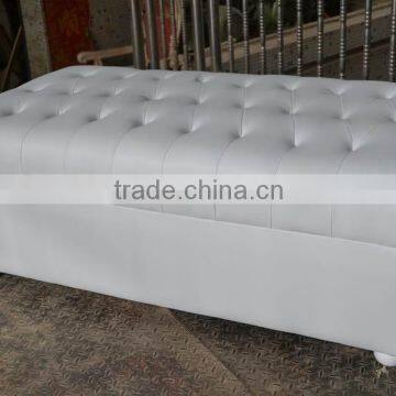 White leather storage ottoman XYN327