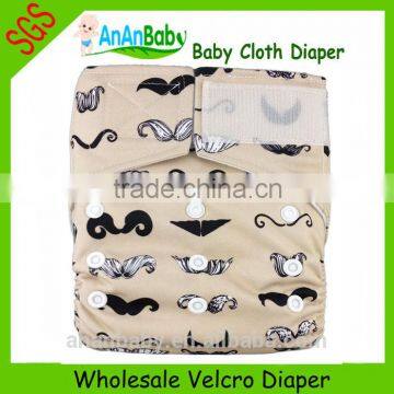 JC trade printed diapers hook and loop fastener cloth diaper