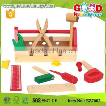 NEW Kids Toys Wooden Tool Box w/ 12pcs Set include Hammer, Screwdriver, Saw, Spanner