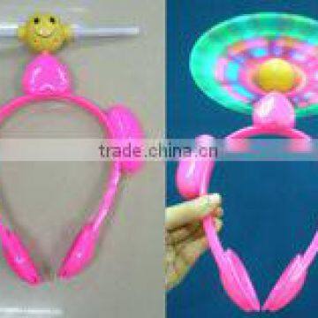 Plastic LED Flashing Smile Windmill Headbopper for holidays/envents/parties