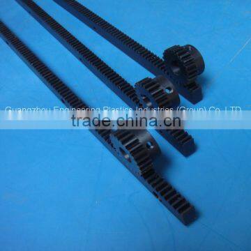 black cnc machined plastic uhmw-pe gear rack for sliding gate