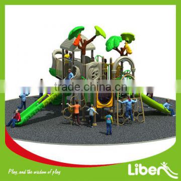 China Tree Style Outdoor Kids Play Ground Slide Set Nature Tree Series LE.CY.002