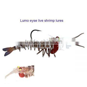 CHS007 live smart shrimp lure steel ball attractive sound jointed shrimp soft swimbait