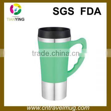 450ml eco-friendly travel mugs with handle and lid