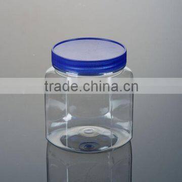 900ml octagon plastic clear bottle packaging for honey jar,candy jars