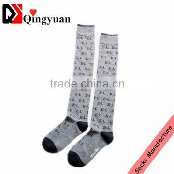 Lady Knee-High jacquard Cotton Socks