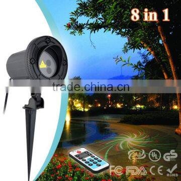 Hot RGB Garden Lighting 8 Patterns Outside Laser Light Indoor Home Xmas Tree
