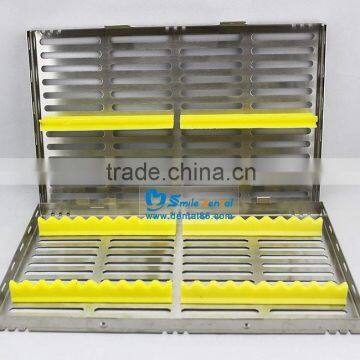 Stainless steel surgical instrument sterilization tray