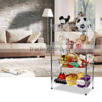 Kitchenroom storage wire basket trolley