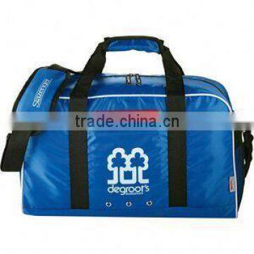 Durable grocery blue travel bag with adjustable shoulder strap