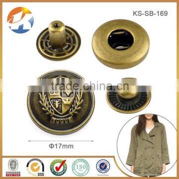 Hot Sale Cheaper Antique Brass Custom Metal Snap Button                        
                                                Quality Choice