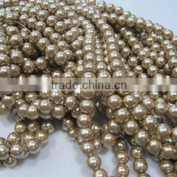 4mm top quality pearl glass bead,mix order round glass 40