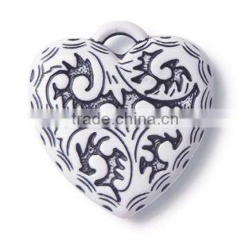 wholesale cheap loose colorful acrylic solid heart bead accessory