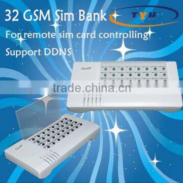 32 ports remote sim card controller,sip account