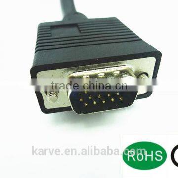 wholesale 10 meters VGA male 5xBNC RGBHV male VGA M to 5xRCA cable 5 interface