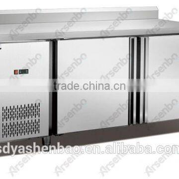 stainless steel commercial counter workbench refrigerator/refrigerator and freezer with flashback