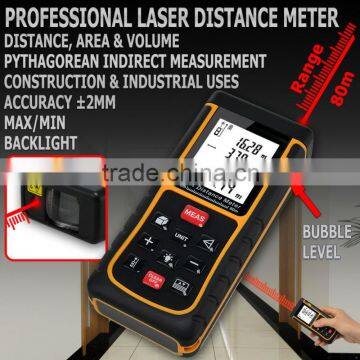 Area Volume Measurer Range Finder Accuracy 2mm 80m/262ft Laser Distance Meter photo-2