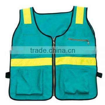 blue mesh safety warning vest