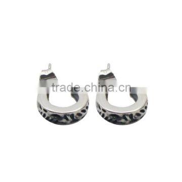 Latest Design Fashion Hook Shape Stud Earring Stainless Steel Horseshoe Stud Earring