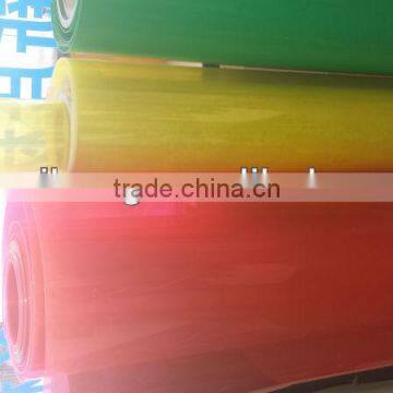 transparent colored plastic rolls