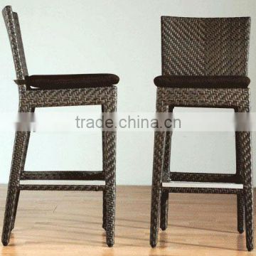 outdoor pe rattan bar stool set