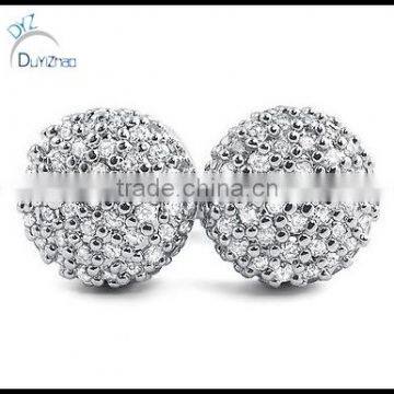 925 silver diamond stud earrings