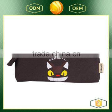 2016 high quality canvas cute cartoon pattern pencil case