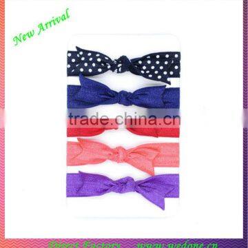 Set of 5 Elastic Bow Hair Tie