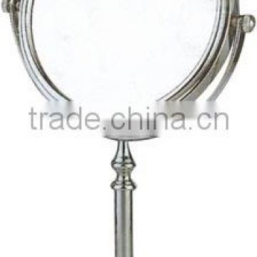 Stainless steel and glass hairdressing mirror