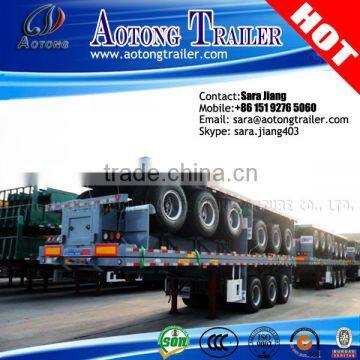 40-50 ft Truck Trailer Use 3 axles flatbed semi trailer/ utility trailer for sale