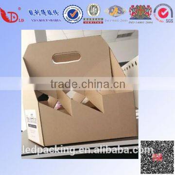 Simple takeaway 6 bottle cardboard wine glass packaging boxes