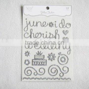 Wedding Day Glitter Sticker