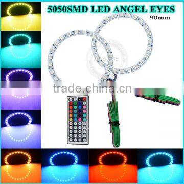 Auto lighting system 80MM DC12V 5050SMD LED Angel Eyes ring / Halo Ring Halo Light 80MM LED ANGEL EYES White red blue green