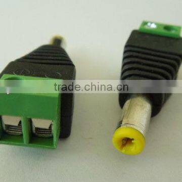 DC plug 2.5x5.5x10mm for CCTV Camera,Yellow tip