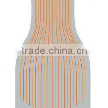 Flower vase with orange streak,Folded flower vase on table,Decorative vase