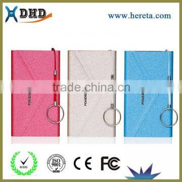 4000mah Leather Customized Logo Envelope Power Bank Mobile Phone Battery Companies