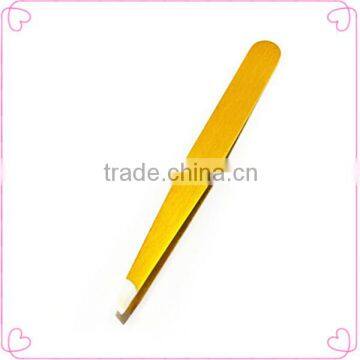Professional tweezer manufacturer offer eyebrow extension slant tweezer