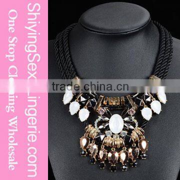 New Design Bridal Gold Luxury Crystal fashion jewelry necklace