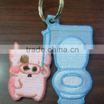 Double-sided Embroidery Patch / Doraemon Keychain Embroidery Badge / Custom Keychain Emboridered Patch photo-2