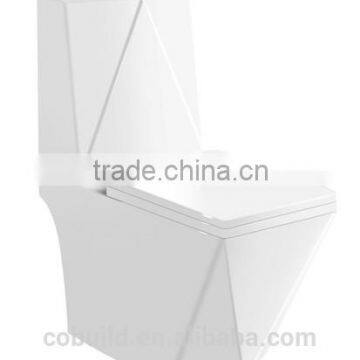 vitreous siphonic One Piece Toilet closet, High Efficiency 1.28 GPF Elongated 1 Piece Toilet