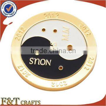 custom metal commemorative gold coins with color filled