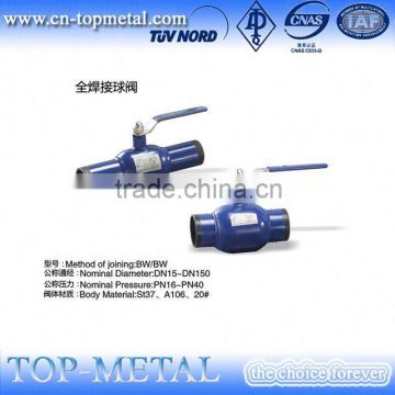 socket 3-pc full long butt weld ball valve