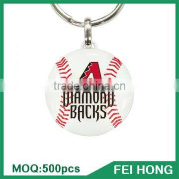Wholesale Bulk Metal Two Sided Soccer Baseball Personalized Keychain