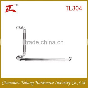 L style stainless steel modern glass door handle